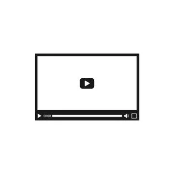 Video player icon. Vector illustration, flat design. Stock-Illustration