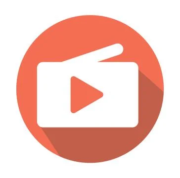Video player icon - vector illustration Stock Illustration