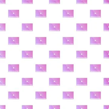 Video player icons creating seamless gradient pattern background Stock Illustration