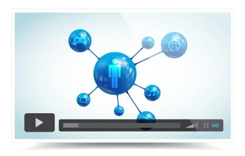 Video player Stock Illustration