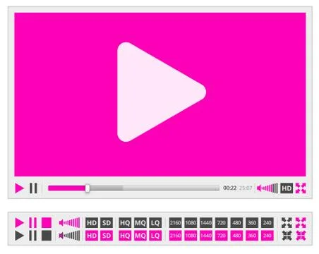 Video player Stock Illustration