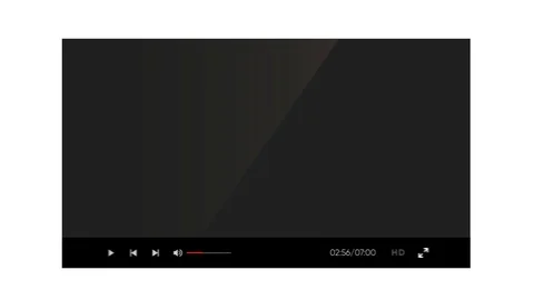 Video player interface design. Multimedia player Stock Footage 125008831