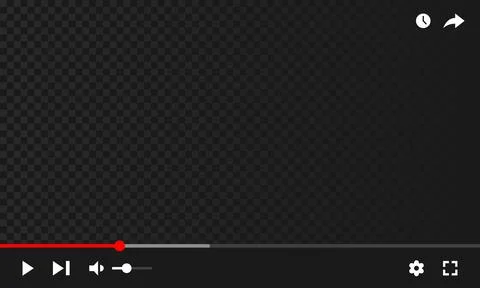 Video player interface design template for social media webpage. Full frame Stock Illustration