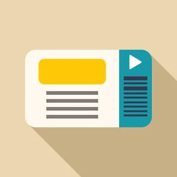 Video player interface element with play button Stock Illustration