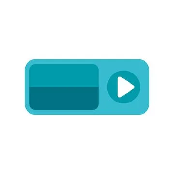 Video player interface element with play button Illustrazione stock