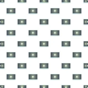 Video player interface pattern for media streaming backgrounds Stock Illustration