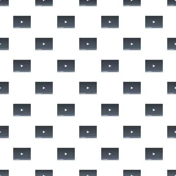 Video player interface pattern for streaming media background Stock Illustration