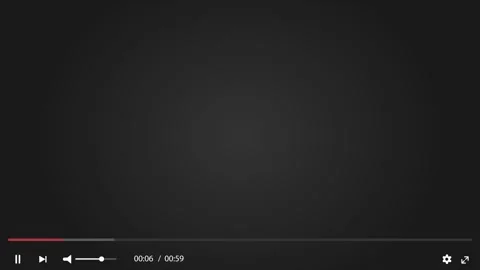 Video Player Interface with Progress Bar and Controls Stock Footage 296493149