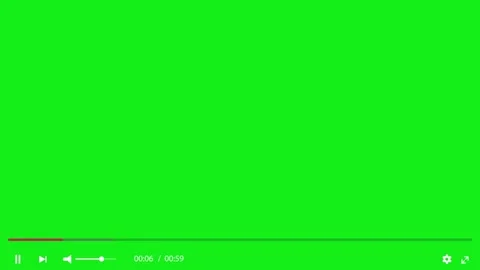 Video Player Interface with Progress Bar and Controls Stock Footage 296493155