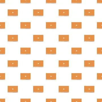 Video player interface seamless pattern for entertainment concept Illustrazione stock