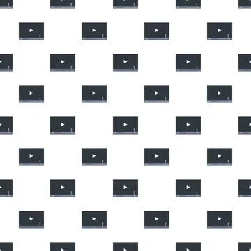 Video player interface seamless pattern for multimedia concept Stock Illustration
