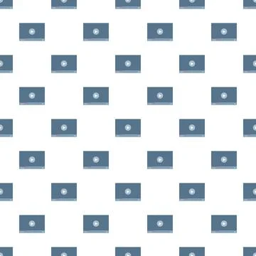 Video player interface seamless pattern for streaming content Stock Illustration