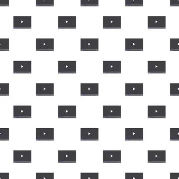 Video player interface seamless pattern for digital media Stock Illustration