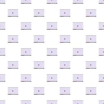 Video player interface seamless pattern for multimedia streaming Stock Illustration