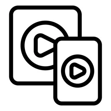 Video player interface showing cross platform compatibility Illustrazione stock