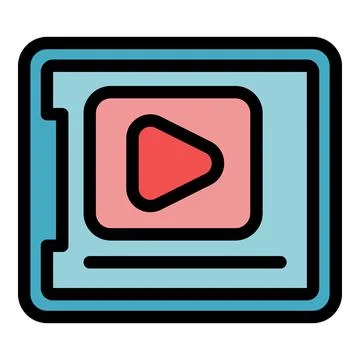 Video player interface showing play button and progress bar Stock Illustration