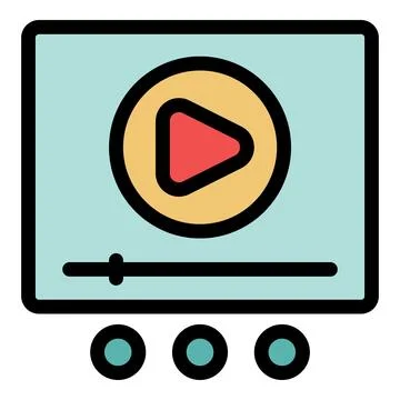 Video player interface showing play button and progress bar Illustrazione stock