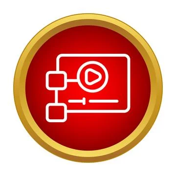 Video player interface showing streaming service content 스톡 일러스트