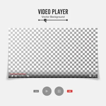 Video Player Interface Template Vector. Good Design Blank For Web And Mobile Stock Illustration