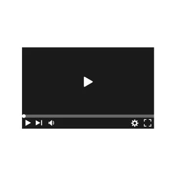 Video player interface. Vector illustration, flat design. Stockillustratie
