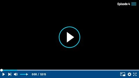 Video player interface vector template, ui design Illustrazione stock