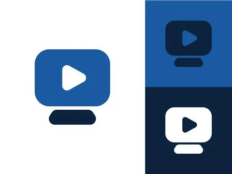 Video Player Logo Design Stock Illustration