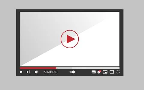 Video player for mobile applications and websites. Flat vector illustration イラスト素材