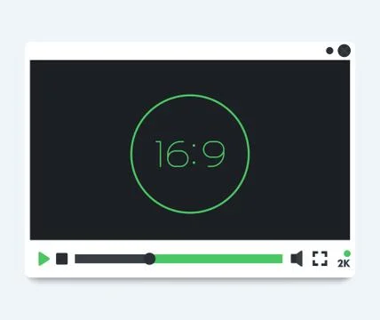 Video player, modern interface design Stock Illustration