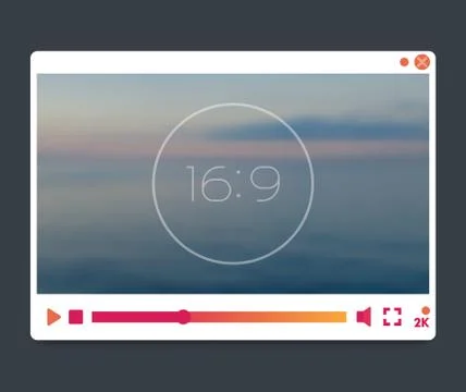 Video player, modern interface template 스톡 일러스트