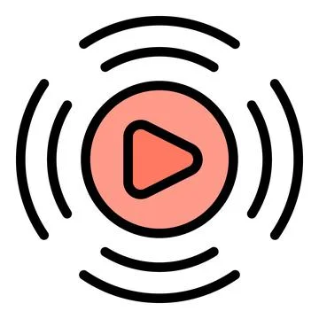 Video player monetize icon vector flat Stockillustratie