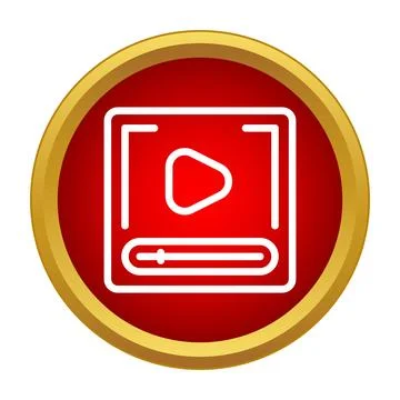 Video player multimedia interface icon playing content Illustrazione stock