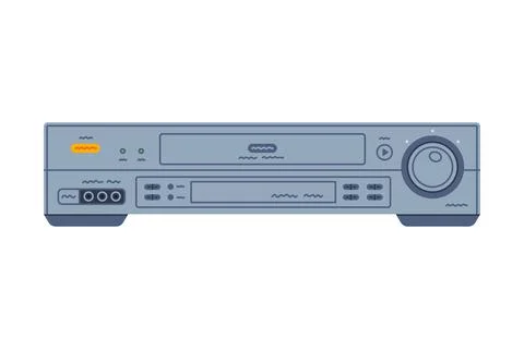 Video Player or Disc Reader as Retro Technique and Old Vintage Gadget Vector Stock Illustration