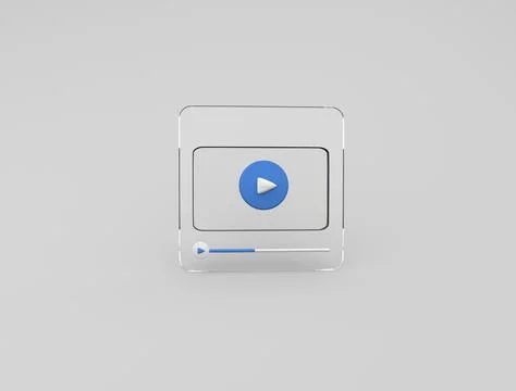 Video Player in or transparent illustration Image 3d render illustration Imag 스톡 일러스트