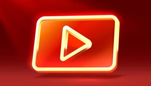 Video player, play button application, bar object. Vector illustration Illustrazione stock