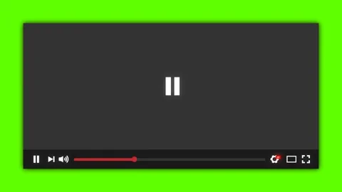Video player play button clicked by mouse cursor animation Green screen. Me.. Stock Footage 246128633