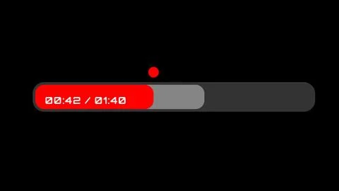 Video player progress bar showing playback status Illustrazione stock