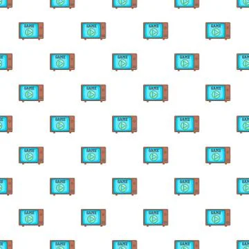 Video player on the screen of retro TV pattern イラスト素材