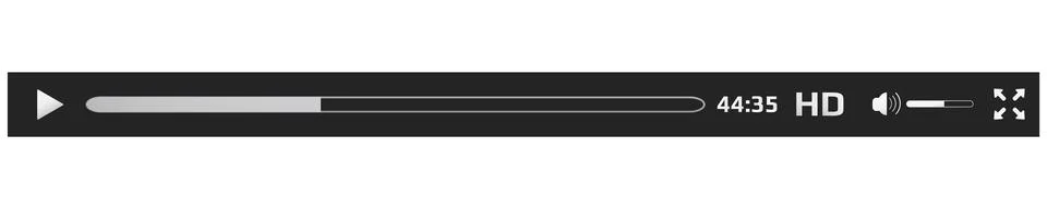 Video player scroll bar design interface. Stock Illustration
