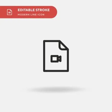 Video Player Simple vector icon. Illustration symbol design template for web  Stock Illustration