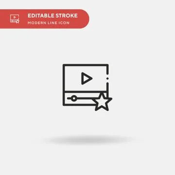 Video Player Simple vector icon. Illustration symbol design template for web  Stock Illustration