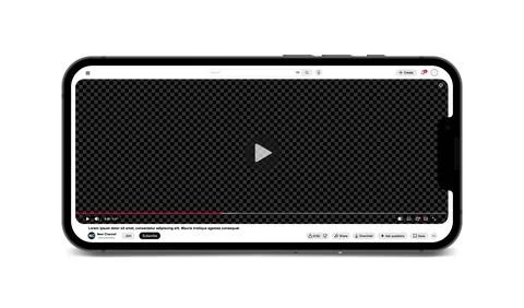 Video player streaming template light mode for web and mobile apps on smartphone Stock Illustration