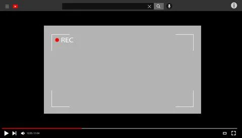 Video player template interface. Mockup video channel vector. Stock Illustration