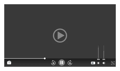 Video player template interface. Video hosting mockup, social media concept. Web Stock Illustration