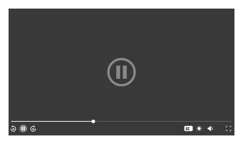 Video player template interface. Video hosting mockup, social media concept. Web Stock Illustration
