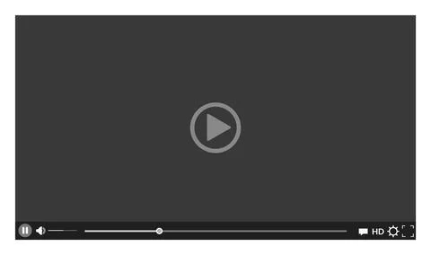 Video player template interface. Video hosting mockup, social media concept. Web Stock Illustration