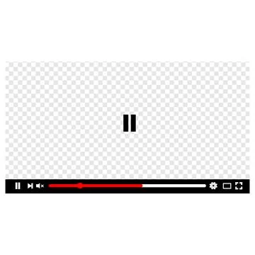 Video player template with transparent screen layout. vector illustration Stock Illustration