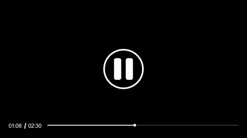 Video player timer interface with mouse click animation Stock-Footage 333326796