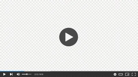 Video player transparent screen, vector interface Illustrazione stock