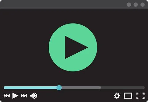 Video Player UI UX Web Design Template Stock Illustration