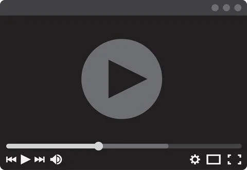 Video Player UI UX Web Design Template Stock Illustration